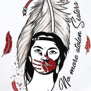 MMIW bumper sticker no more stolen sisters | MMIW decal sticker | Missing and Murdered Indigenous Women window bumper laptop decal sticker