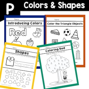 Preschool Worksheets and Lesson Plans Bundle Monthly Learning Binder Pre-K Homeschool Preschool Curriculum Ages 4-5 daycare lessons image 12