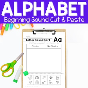 Beginning Sound Scissor Practice, Alphabet Letter of the Week, Kindergarten Curriculum, Preschool Curriculum, Homeschool, Pre-K Lessons