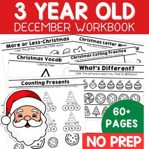 Age 3 December Preschool Christmas Preschool Activities Pre-K Curriculum Homeschool Three Years Old Preschool Lesson Plans Toddler Lessons