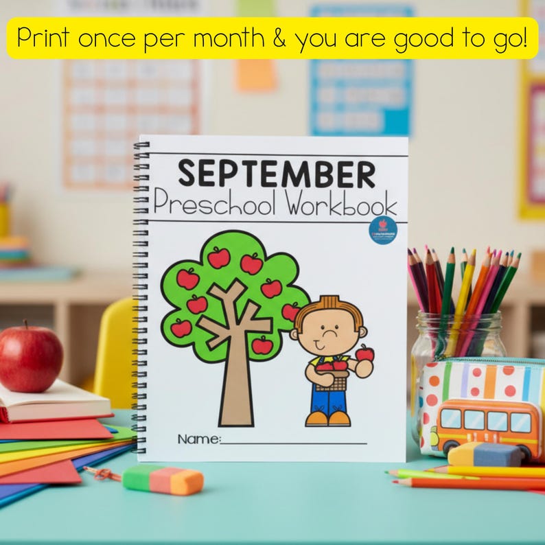 Preschool homeschool curriculum and monthly learning binders.