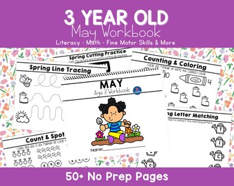 Age May Preschool Curriculum, 3 year old Spring Worksheets