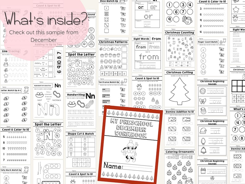 Full Year Preschool Curriculum with Lesson Plans Homeschool Worksheets Pre K Curriculum Monthly Learning Binder Daycare Lessons