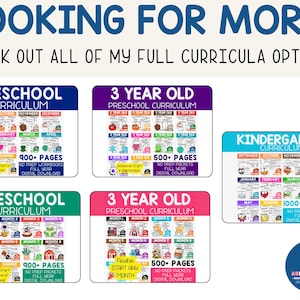 Preschool Worksheets and Lesson Plans Bundle Monthly Learning Binder Pre-K Homeschool Preschool Curriculum Ages 4-5 daycare lessons image 15