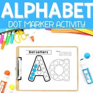 Dot Marker Alphabet Letter Pages: Preschool Kindergarten Curriculum (Digital Download)