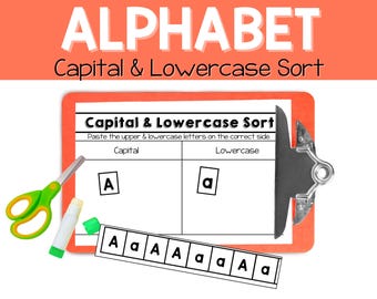 Hoofdletters en kleine letters sorteren: hoofdletters, letter van de week, leerplan kleuterschool, leerplan kleuterschool, bezig peuterboek