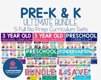 Ultimate Homeschool Planner Bundle Preschool thru Kindergarten Curriculum Workbooks for ages 3-7