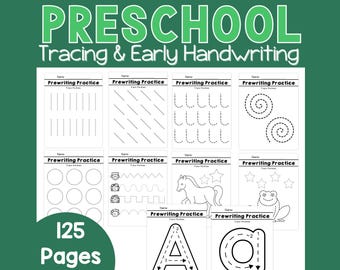 Preschool Tracing Worksheets | ABC Alphabet Writing Practice (Digital Download)