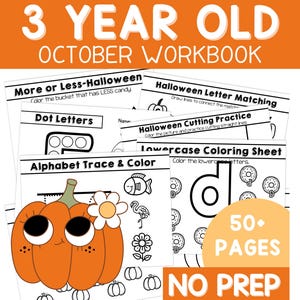 Preschool October Packet Age 3, Preschool Curriculum, Pre-K Curriculum, Homeschool Three Years Old, Preschool Lesson Plans, Fall Preschool