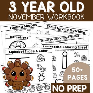 Preschool November Packet Age 3, Preschool Curriculum, Pre-K Curriculum, Homeschool Three Years Old, Preschool Lesson Plans, Toddler Lessons