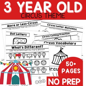 Preschool Circus Worksheets Age 3, Preschool Curriculum, Pre-K Curriculum, Homeschool Three Years Old, Preschool Lesson Plans