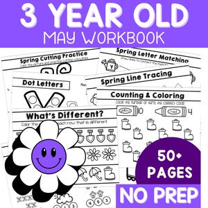 Preschool May Packet Age 3, Preschool Curriculum, Pre-K Curriculum, Homeschool Three Years Old, Preschool Lesson Plans, Toddler Lessons