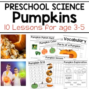 Pumpkin Science Preschool Unit: Ages 3-5 (Digital Download)