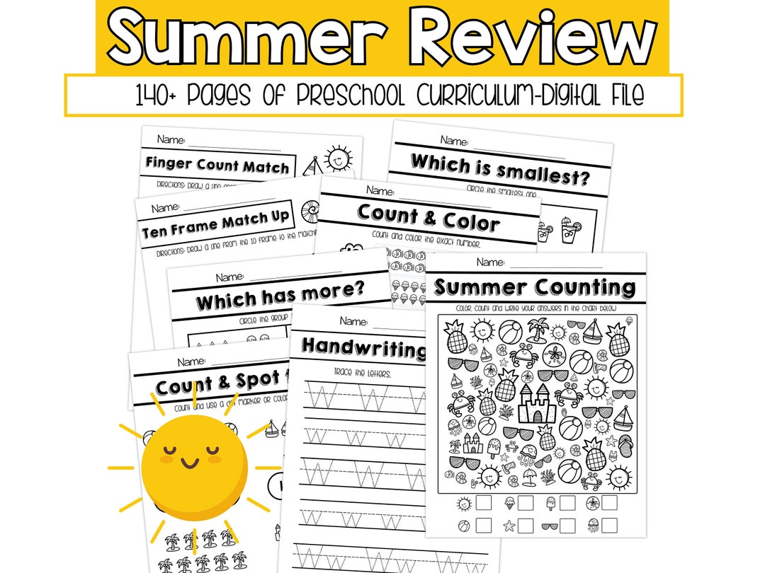 Summer Prek Curriculum, Preschool Curriculum, Summer Learning Packet