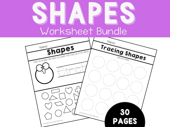 Shape Tracing Worksheets: Preschool & Kindergarten Printable (PDF)