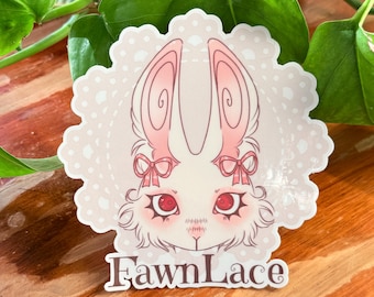 Pegatina de conejo Therian FawnLace