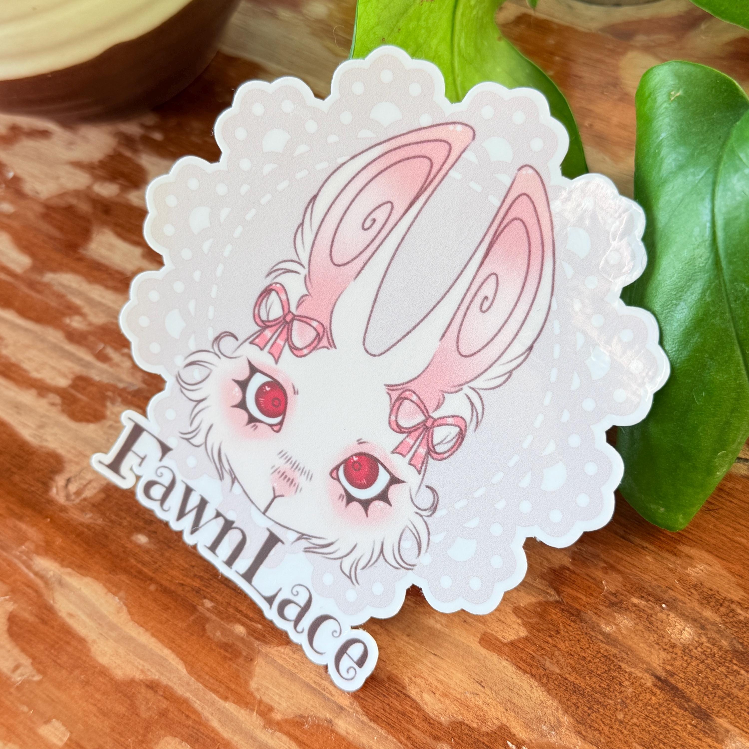 Zzz Rabbit Thirin Bunny Rabbit Therian Fawnlace Sticker - Etsy