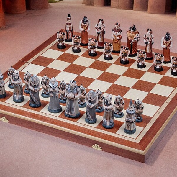 Custom Chess Set Fantasy Etsy