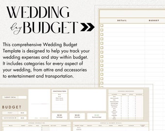 Comprehensive Wedding Budget Template | Google Sheets | Microsoft Excel