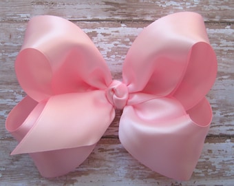 Custom Extra Large 6 inch Size Satin Boutique Hair Bow Your CHOICE OF COLORS