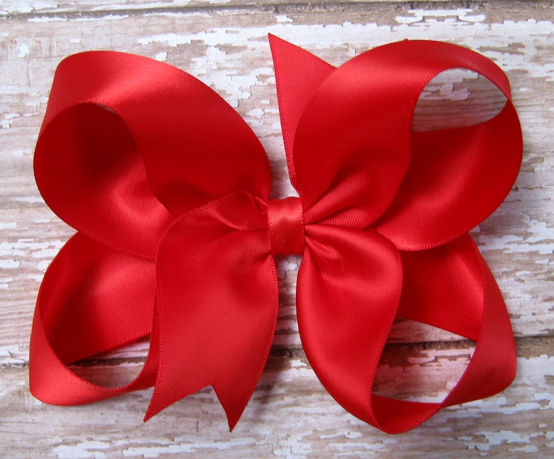 Fall Ivory and Cranberry 5-5 1//2 inch Boutique Hair bow