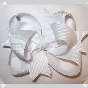 CUSTOM Petite 3 inch Triple Loop Grosgrain Hair Bow - In Your Choice of Colors