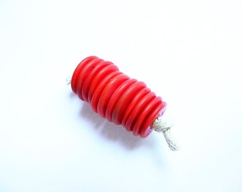 Made to Order RED MINI DISCS   12 tumbled, matte finish organic mini discs   A Beaded Gift