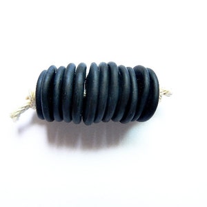 Made to Order BLACK MINI DISCS   12 tumbled, matte finish organic mini discs   A Beaded Gift