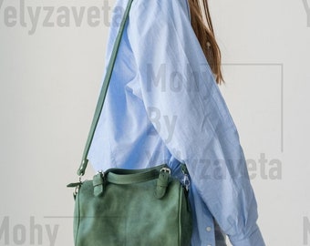 Leather crossbody bags for women, Small crossbody bag, Leather crossbody purse, Leather shoulder handbag, Handmade leather crossbody purse