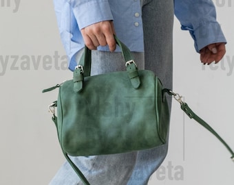 Small leather crossbody purse, Small crossbody handbags, Custom leather crossbody bag, Leather shoulder bag women, Small shoulder bag