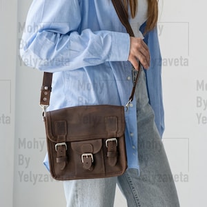 Sac cartable en cuir pour femme, sac cartable à bandoulière, cartable en cuir personnalisée, sac à main bandoulière pour femme, petit sac à bandoulière en cuir, sac à main cartable