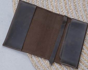 Handmade leather book cover, Personalized book cover, Custom size book cover, Leather book sleeve, Book protector cover, Engraved book cover