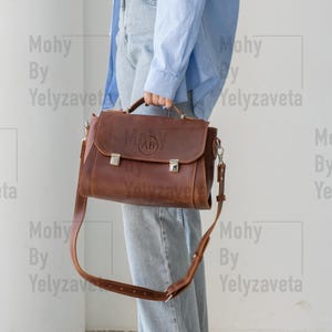 Cartable en cuir pour femme, sac à main en cuir cartable à bandoulière, sacs à main à bandoulière en cuir, sac cartable personnalisé, cartable en cuir fait main