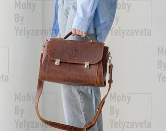 Leather crossbody handbags, Womens leather satchel, Personalized leather handbag, Stylish leather bag, Elegant crossbody purse