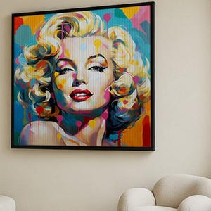 Marilyn Monroe Lenticular Wall Art: Hollywood Glamour Home Decor
