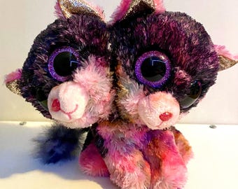 two-headed cute cat beanie boo custom plush stuffed animal toy