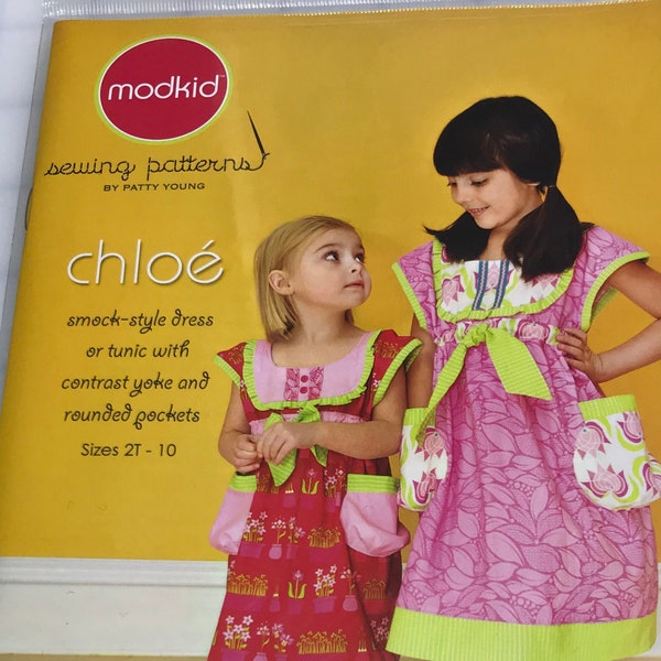 Chloe Smock Style Dress sz 2T-10 Sewing Pattern Modkid