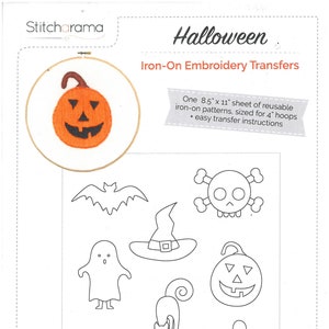 Halloween Iron-on Embroidery Transfer Pattern -Stitcharama