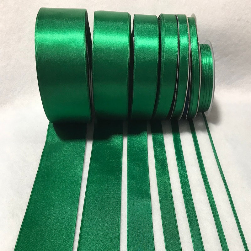 Dark Satin Green Ribbon - Etsy