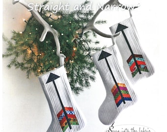 Straight & Narrow - Sewn into the Fabric 18" Stocking Pattern