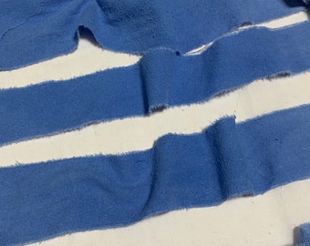 Hand Dyed Cornflower Blue 100/% Silk Noil Ribbon 4 Widths to choose from