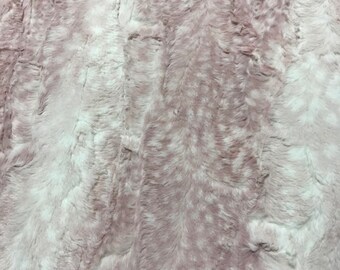 Super Luxury Faux Fur Fabric Material GREY DEER