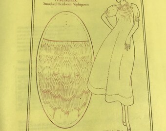 Melanie Size P-Xl Ladies Smocked Heirloom Nightgown Sewing Pattern