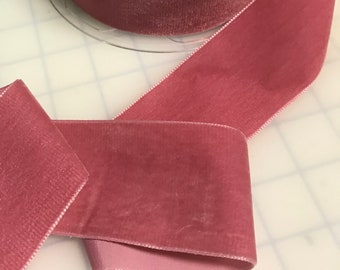 Velvet 1 12 x 1 yard Purple and Fuchsia Vintage Velvet Ribbon Faille Back Velvet Made in France 100/% Rayon Bouffante Brand Limited