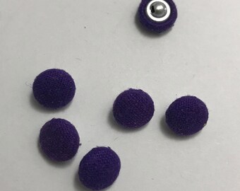 Hand Made Buttons Set Of 6 7 16 Off White Silk Noil Fabric Buttons