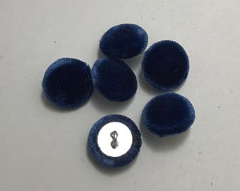 Yellow Green SILK VELVET Fabric Buttons set of 6-5//8/" Hand Made Buttons
