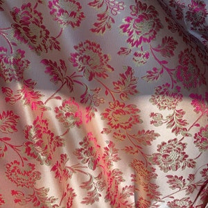 Pink Gold Silk Brocade JV-1600/01 Fabric main image 1