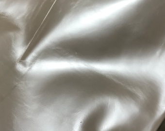 METALLIC IVORY PEARL Cow Hide Leather 1 Square Foot (12x12") Piece