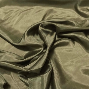 OLIVE GREEN China Silk HABOTAI Fabric