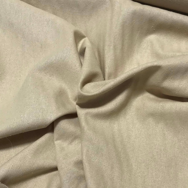 BEIGE Raw Silk NOIL Fabric